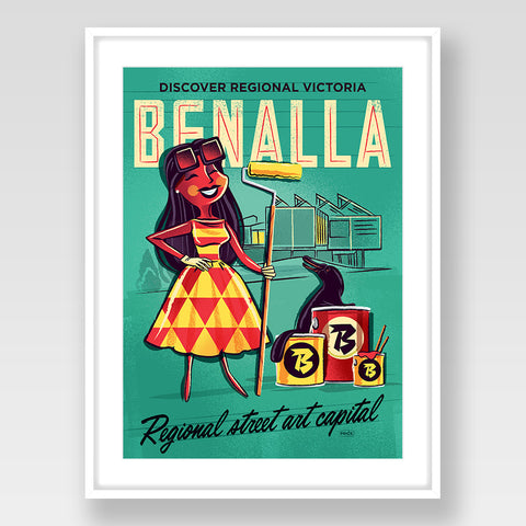 Benalla Print Teal