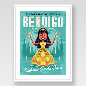 Bendigo Print Teal