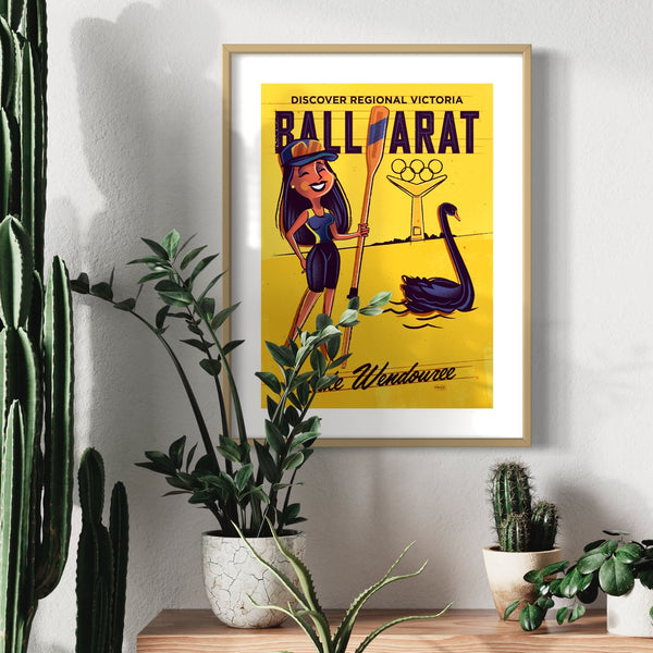 Ballarat Rowing Woman Yellow Purple