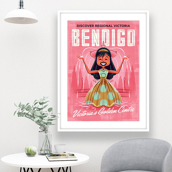 Bendigo Print Pink