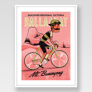 Ballarat Mt Buninyong Cyclist Pink